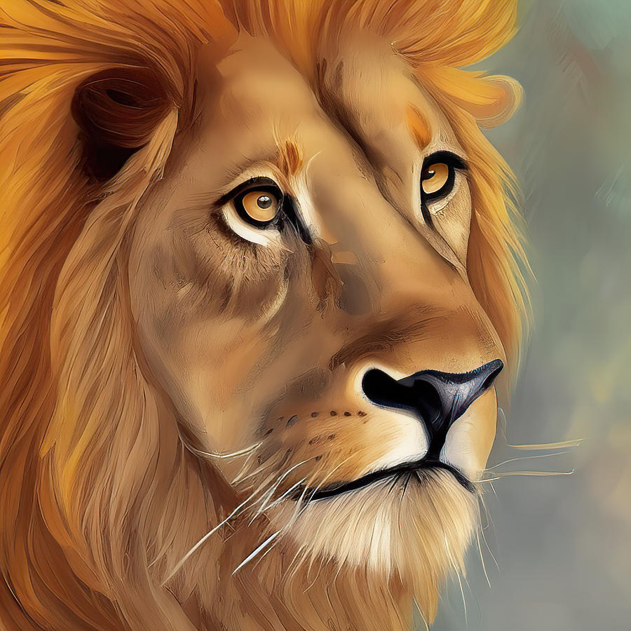 Lion Art Digital Art by Luis Alberto Bedoya - Fine Art America