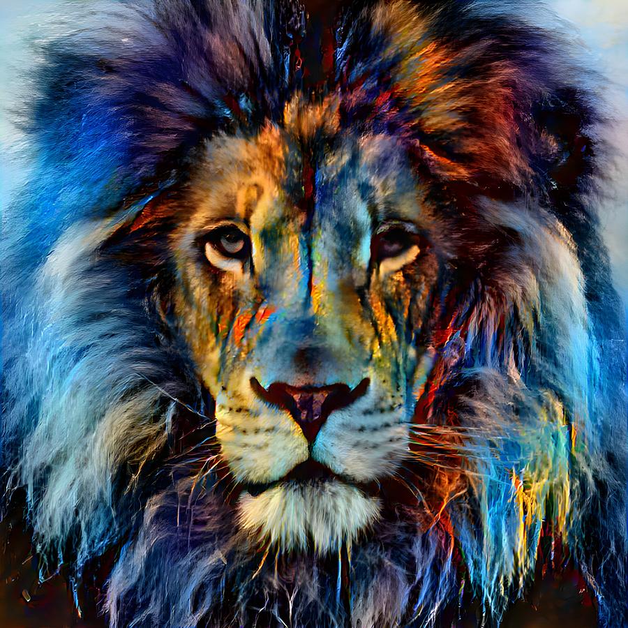 Lion Digital Art by Benjamin Johnson | Fine Art America