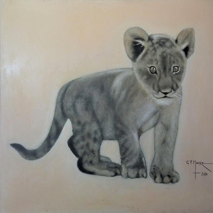 Lion Cub Painting by Gavin Moore - Fine Art America