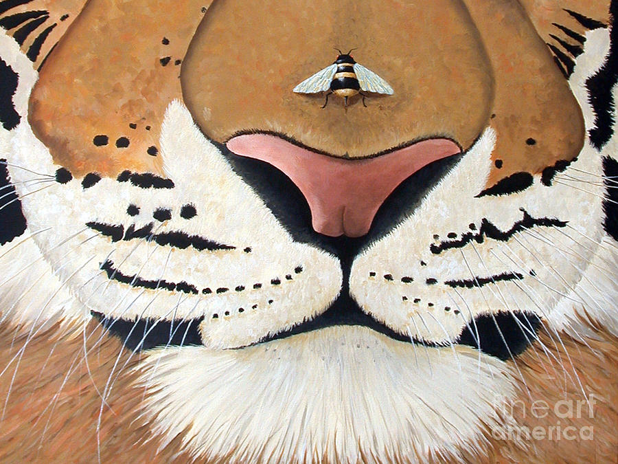 Tiger Face Mask Painting by Debbie Marconi
