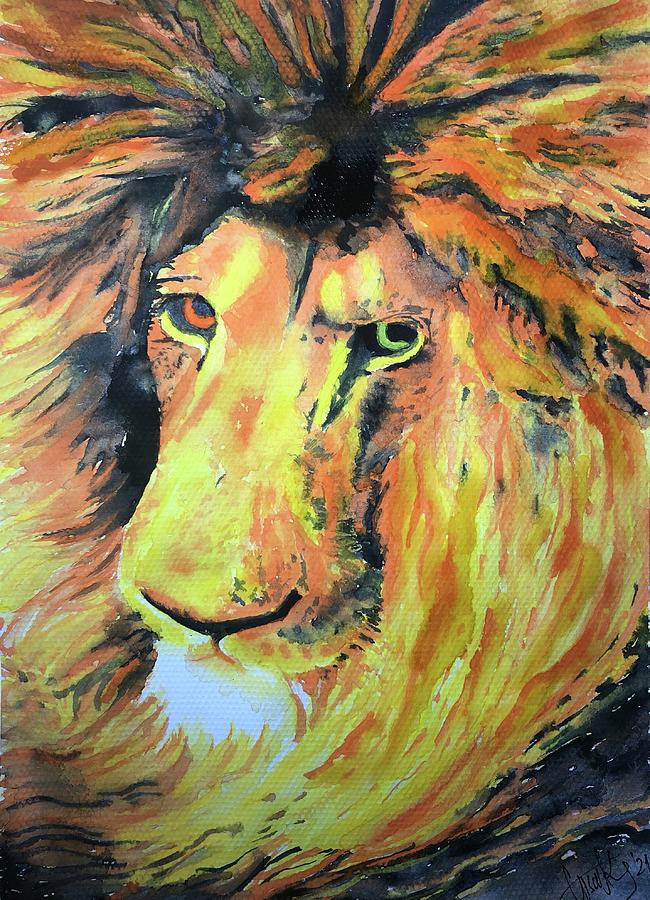 Lion Painting by Emsad Kapic - Fine Art America