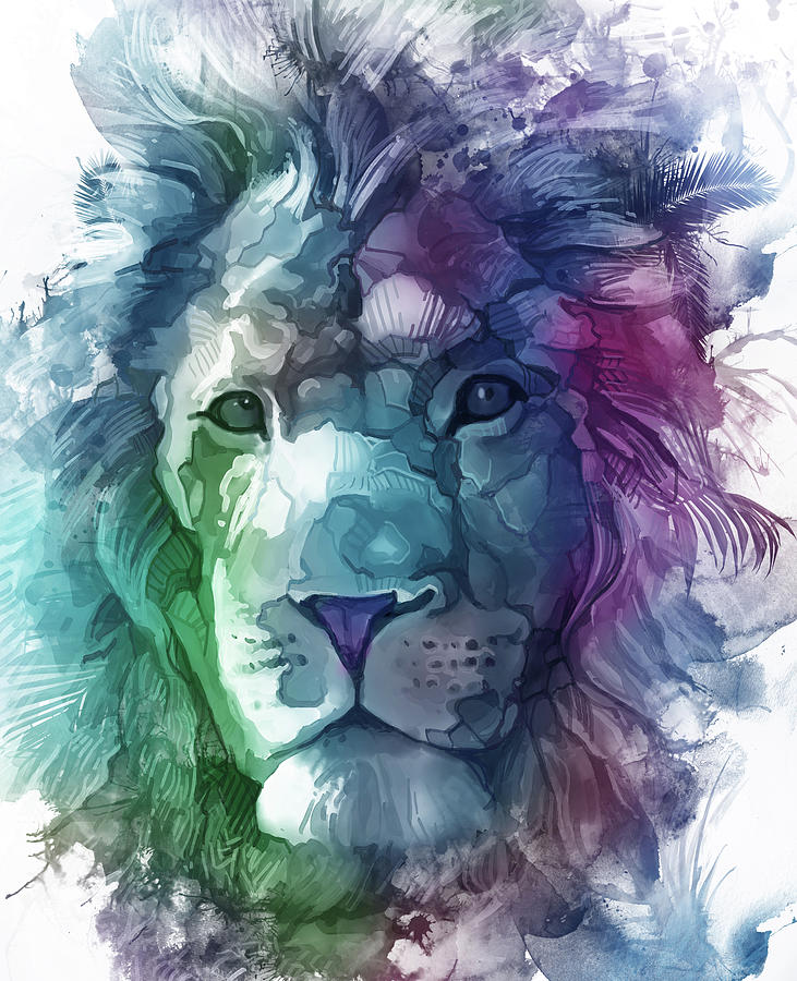 Lion Face Artistic Digital Art