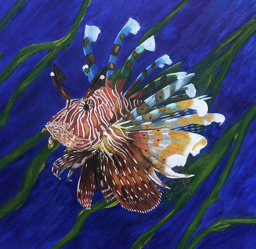 Lion Fish Painting by Michael Clark - Fine Art America