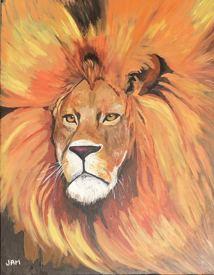 Lion Painting by Jam Art