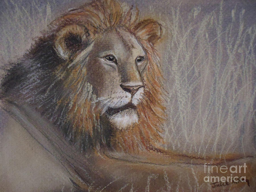 Lion King Pastel by Julie Brugh Riffey