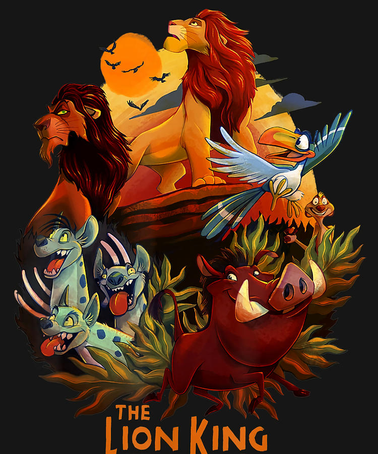 Lion King Main Cast Poster Graphic Poster Painting by Chapman Holly ...