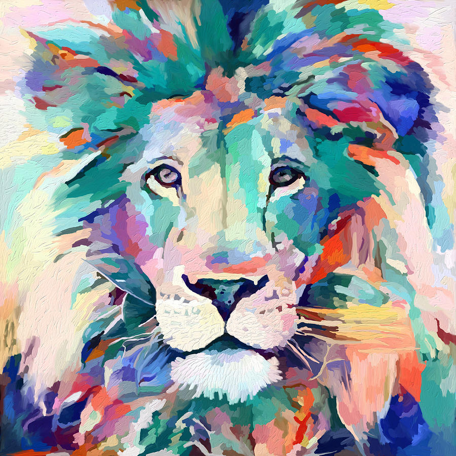 Lion Lion Mixed Media by Ann Leech