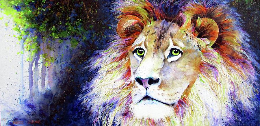 Lion Painting by Nicole Gelinas