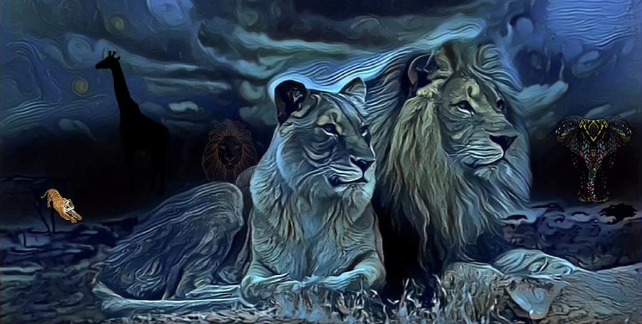 Lion of Judah 1 Digital Art by Kelly M Turner