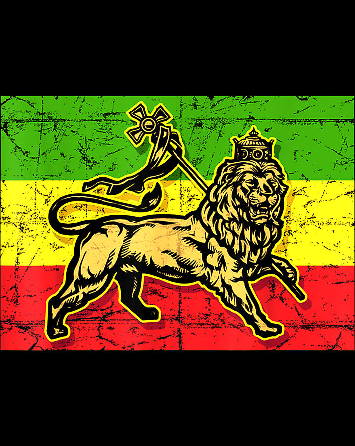 Lion of Judah Rasta Ethiopian Cross Reggae Old Ethiopia Flag .png ...