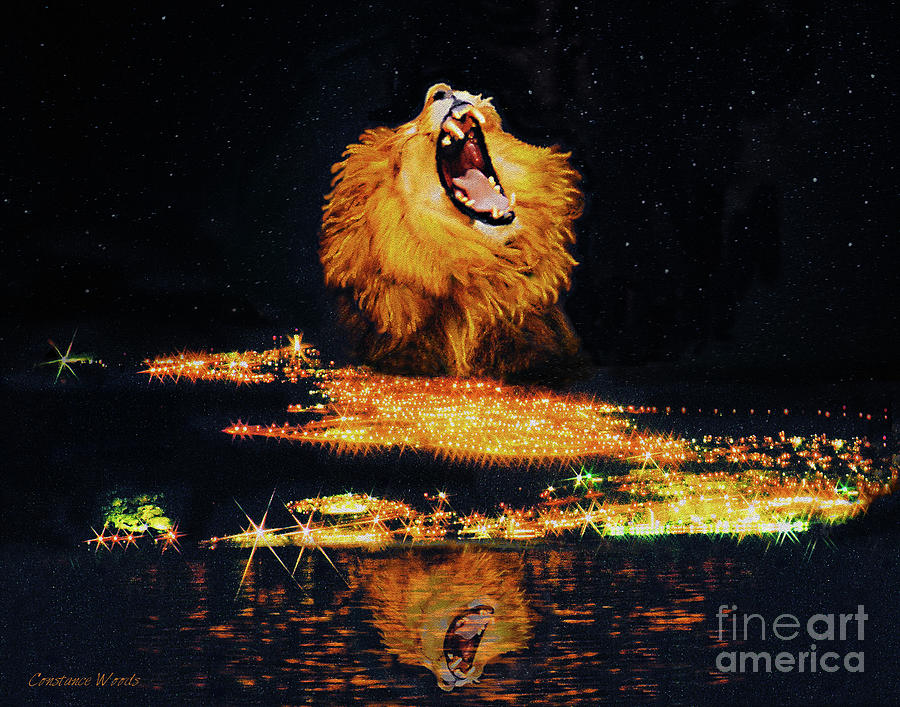 Lion of Judah Roar 2 Digital Art by Constance Woods