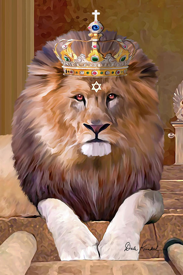 Lion Of Judah Wall Art - Jesus Is The King Of All Nations Painting By ...