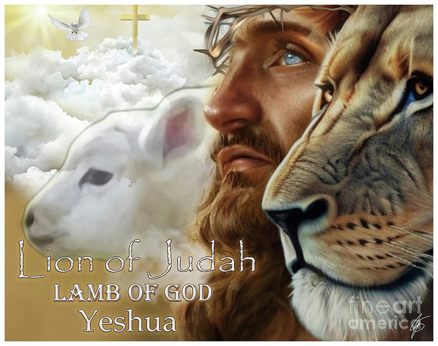 Lion of Judah Yeshua Digital Art by Jennifer Page