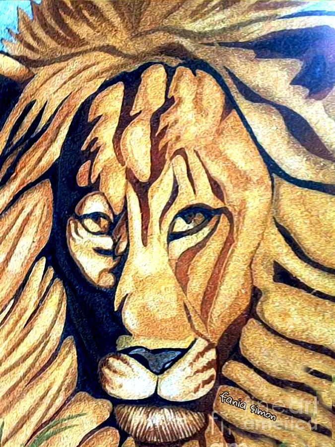 LION of Tribe of Judah Painting by Fania Simon