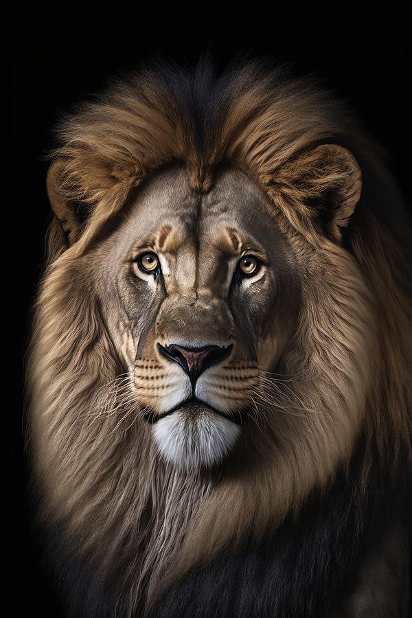 Lion Portrait Digital Art by Imaginariux - Fine Art America