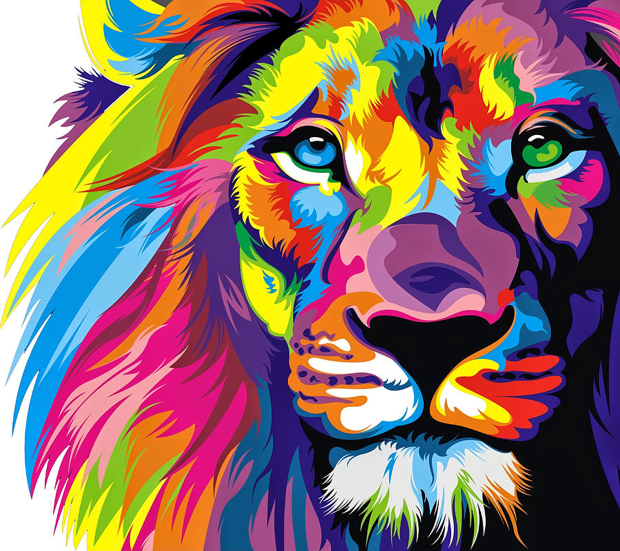 Lion Pride 70s Painting by Summer Martin | Fine Art America