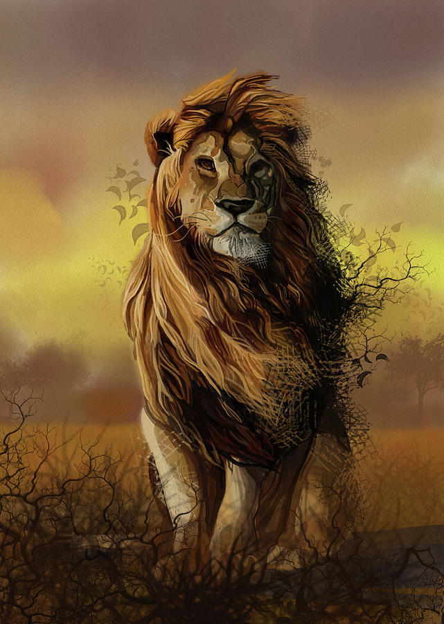 Lion Proud Digital Art