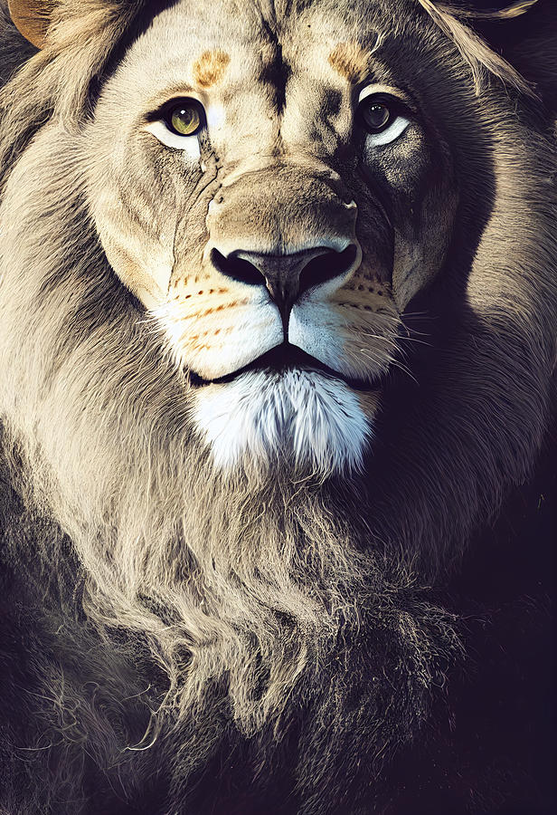 Lion realistic and striking features ultra realistic bffeddfb 645b5645563 645fea a3f0 6 Painting 