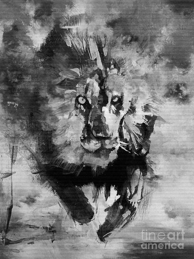 Lion runner 01 Painting by Gull G