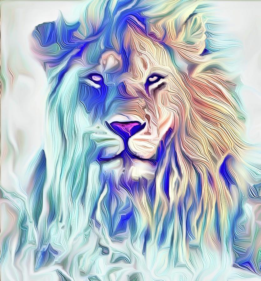 Lion Painting by Sonic Earth - Fine Art America