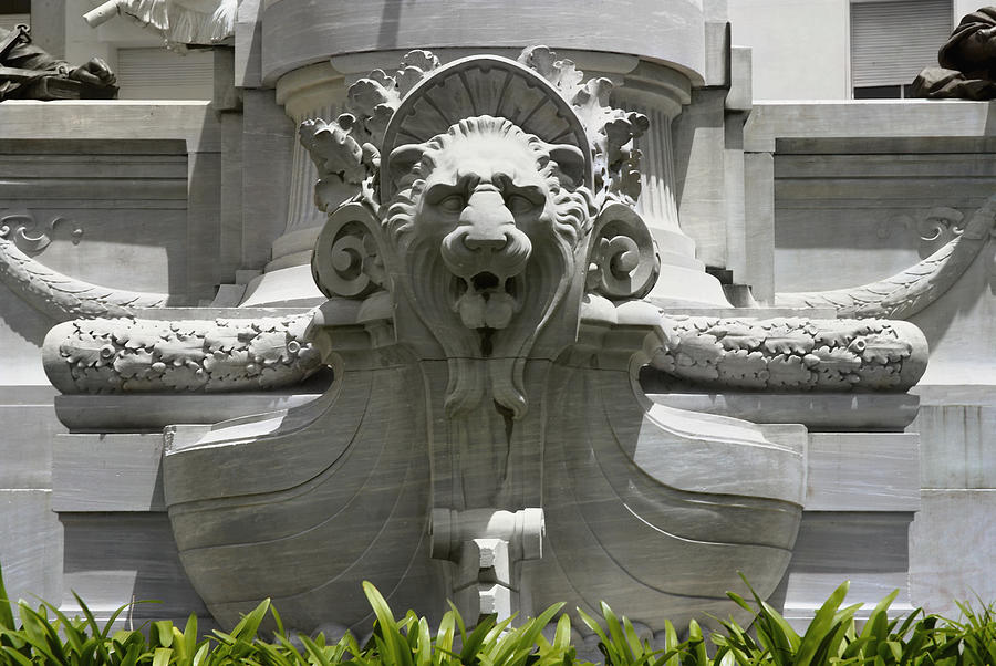 Lion statue on a fountain, Buenos Aires, Argentina Photograph by Glowimages