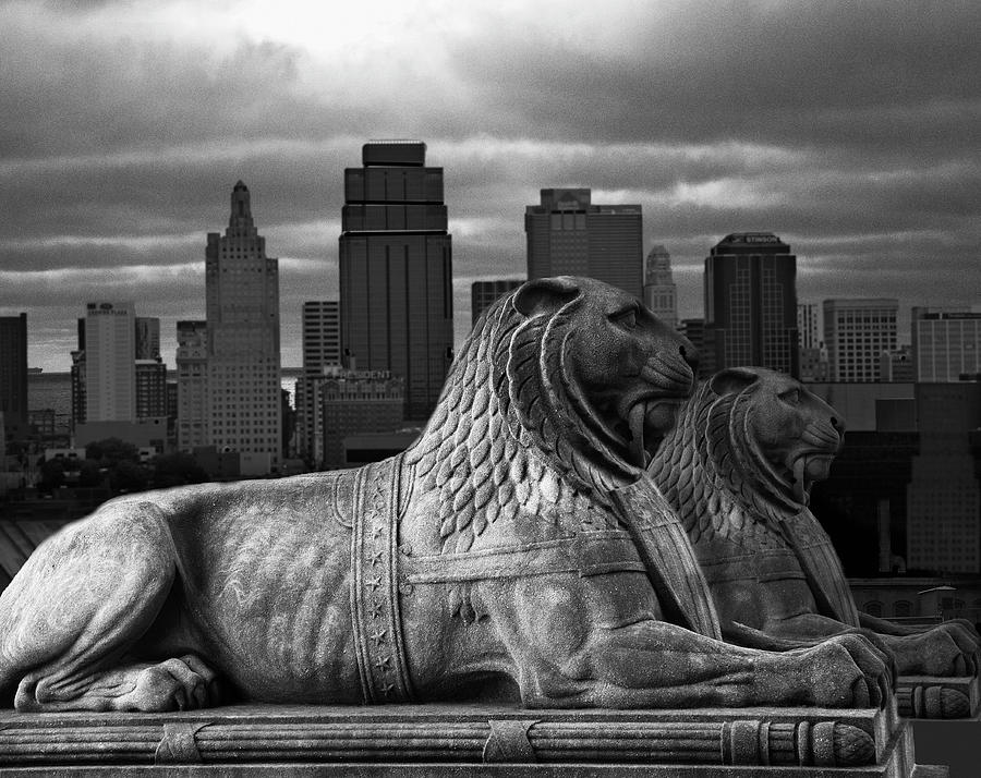 Lion Statues Photograph by Larry Butterworth