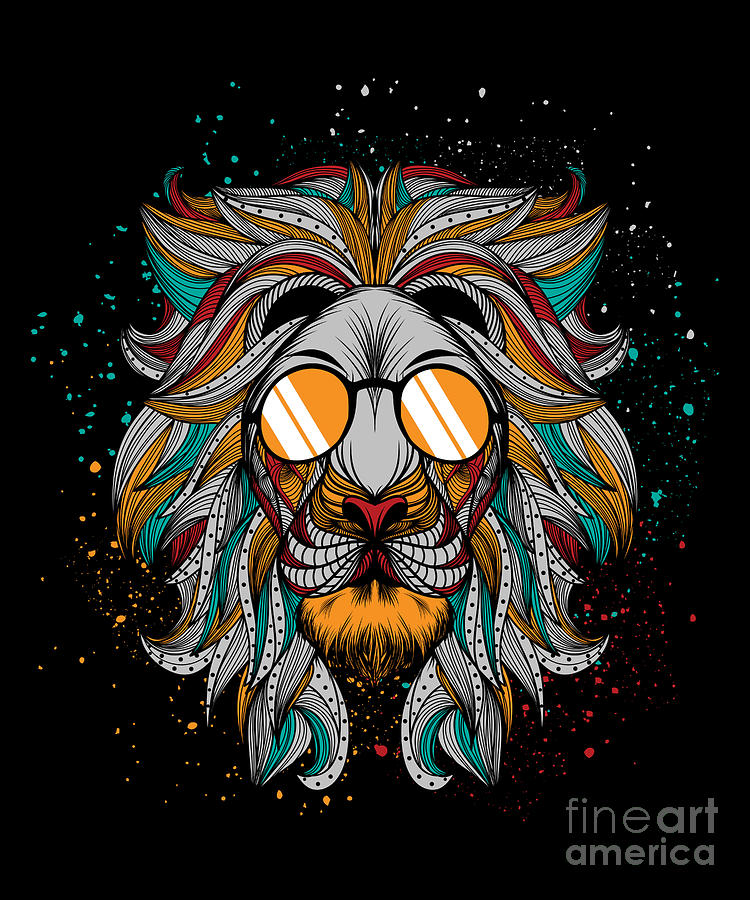 Lion The King Of The Jungle Animal Zoo Gift Digital Art by Thomas Larch ...