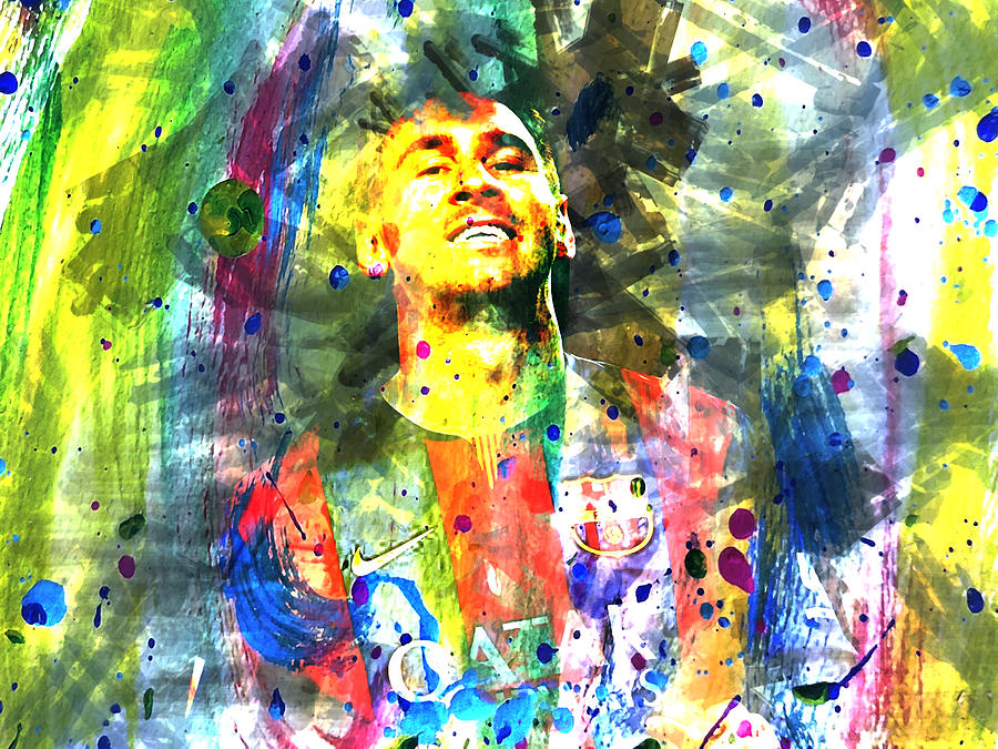 Lionel Messi 1a Mixed Media by Brian Reaves