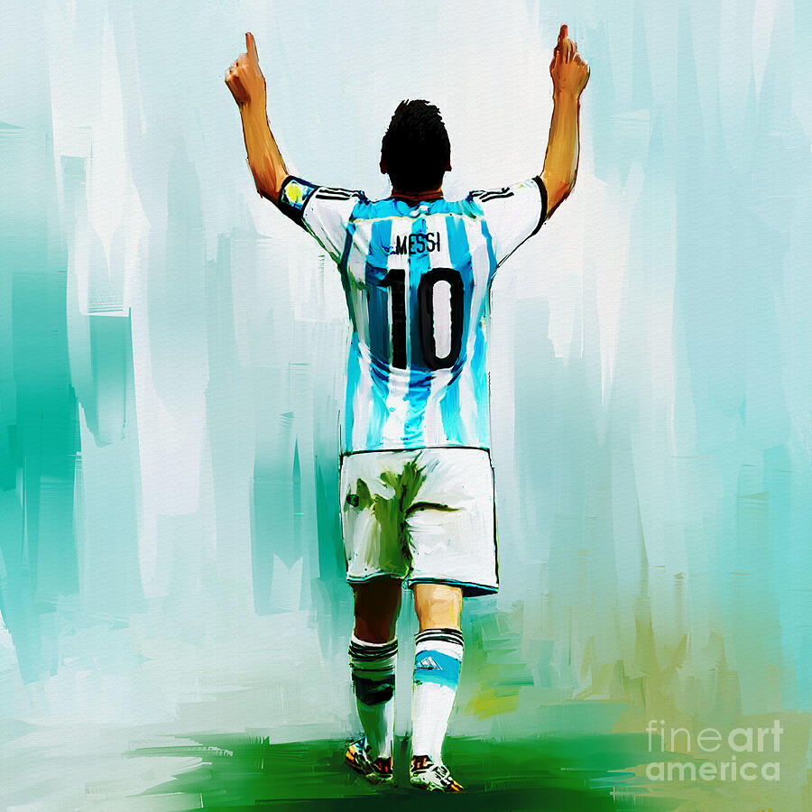 Lionel Messi 92uiWa Painting by Gull G Fine Art America