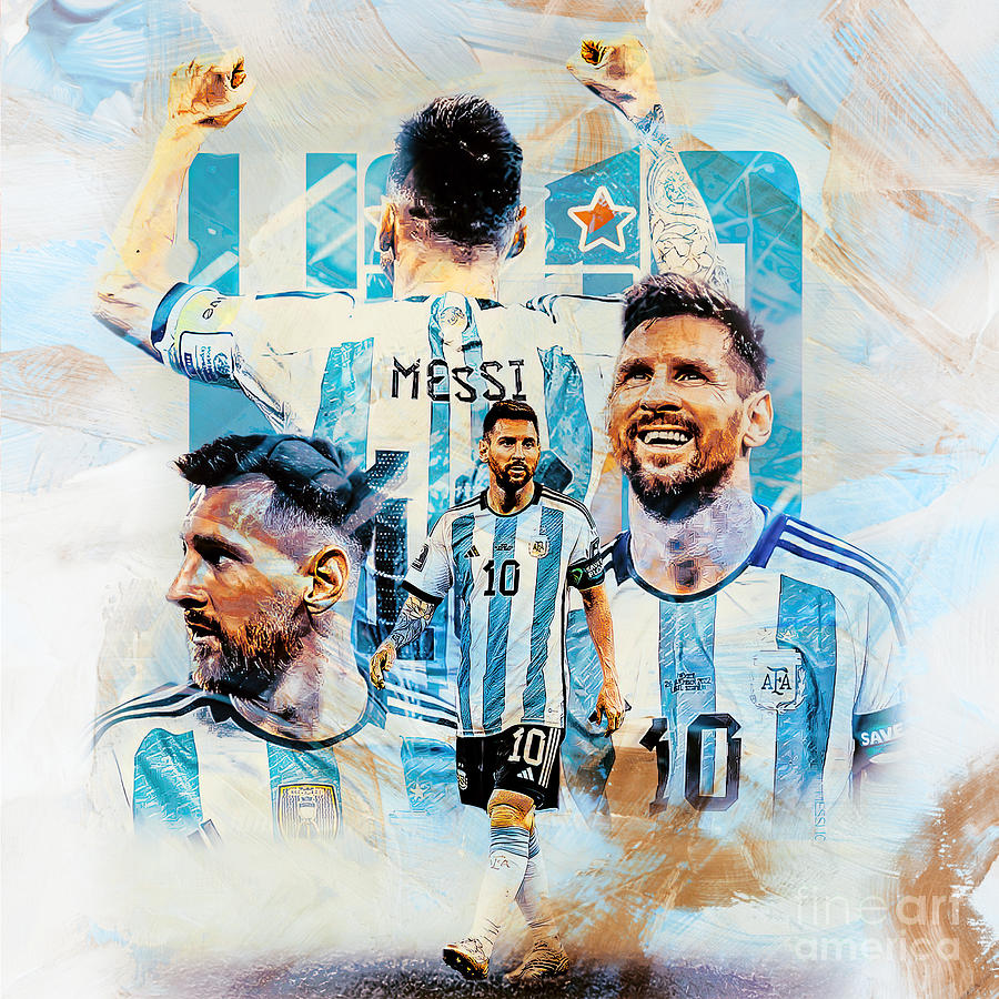 Lionel Messi And Messi Painting By Gull G - Fine Art America