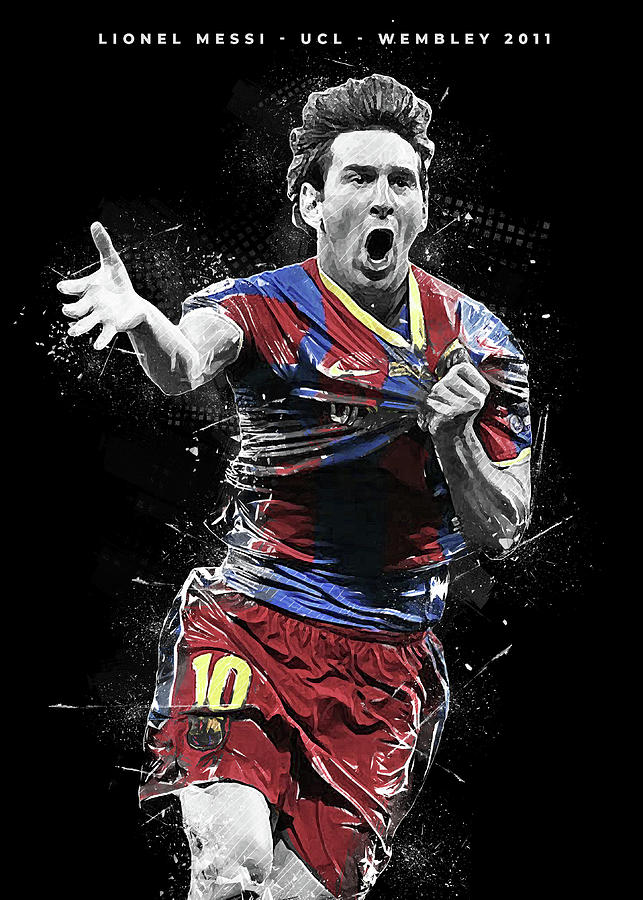Lionel Messi Barcelona Paintings Art Digital Art by Vince Ruz - Fine ...