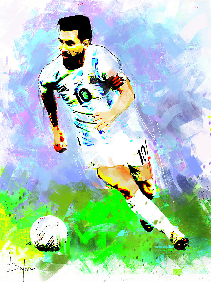 Lionel Messi Digital Art - Lionel Messi by Boghrat Sadeghan