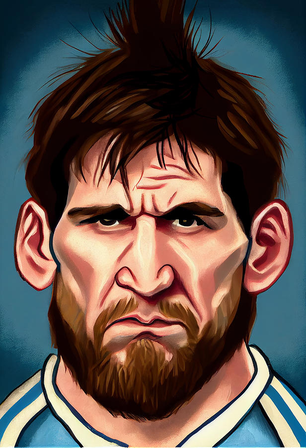 Lionel Messi Caricature Mixed Media by Stephen Smith Galleries - Fine Art  America