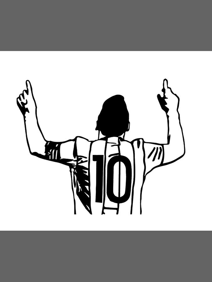 KREA - a portrait of Lionel Messi, made by Andy Warhol, two tone, very high  contrast, only black and white, simplistic, extremely high contrast, two  tone, notan art, by Andy Warhol, minimalistic,