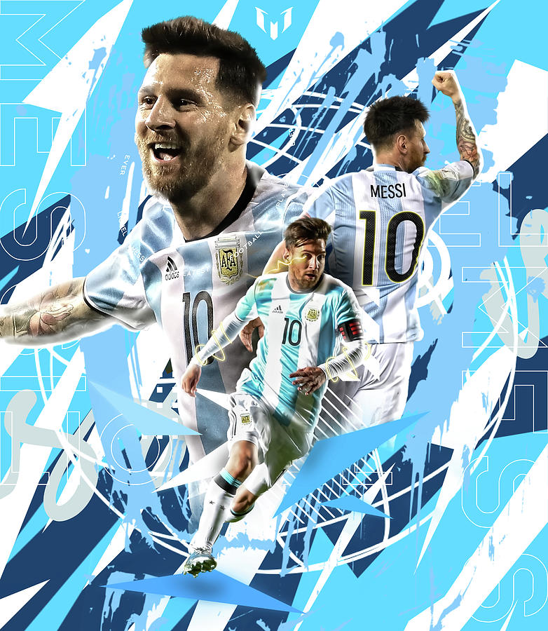 Lionel Messi print Digital Art by Brian Dominik - Fine Art America