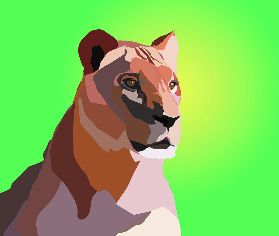 Lion Digital Art - Lioness by Dan Sproul