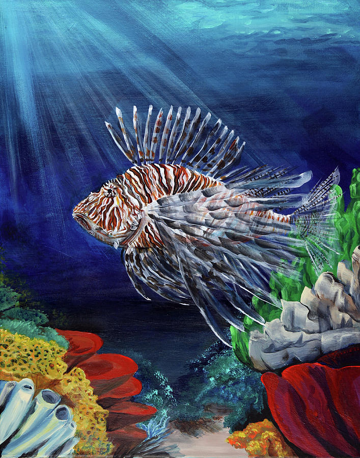 Lionfish Painting by Jaidra DuRant - Fine Art America