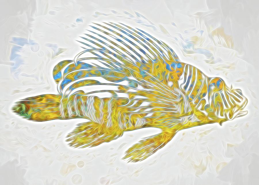 Lionfish Digital Art by Rebecca Herranen