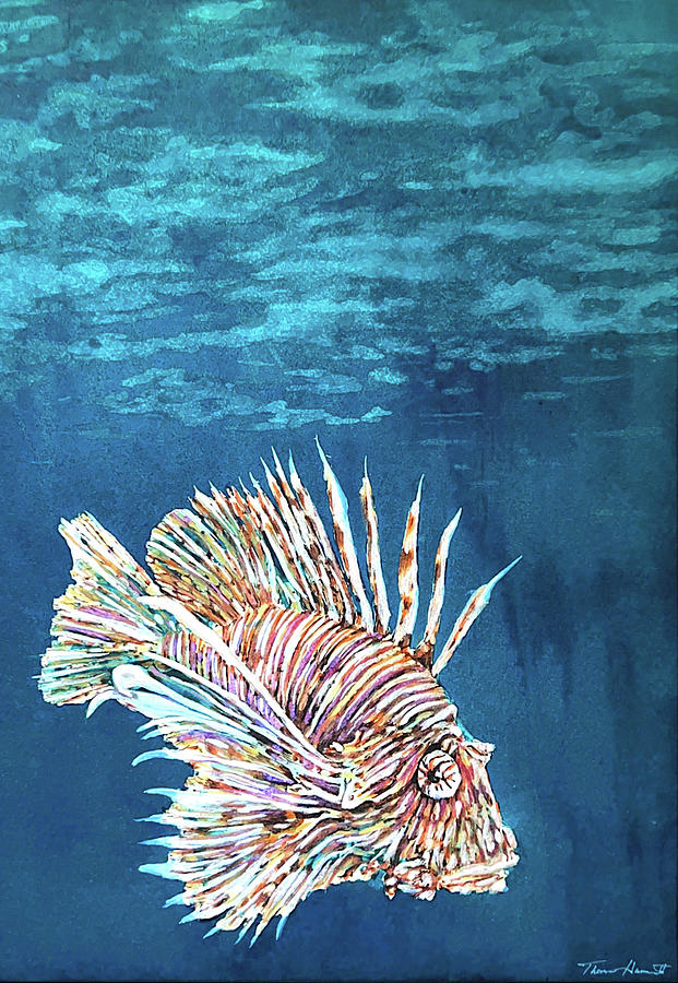 Lionfish Painting by Thomas Hamm