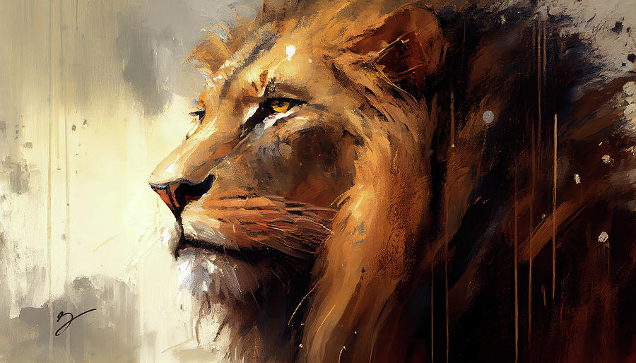 Lionhearted Painting by Greg Collins
