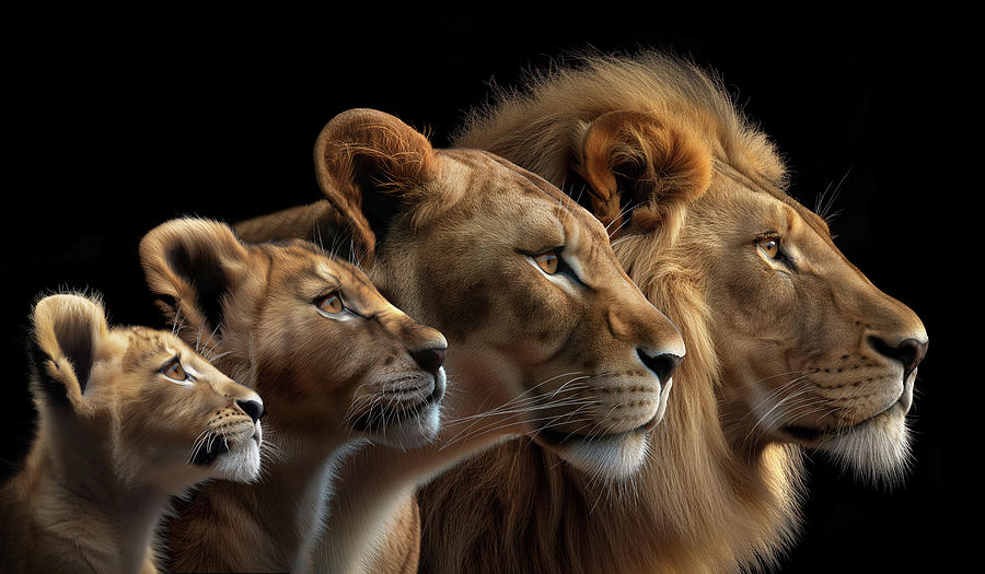 Lions Family Photograph by Bess Hamiti
