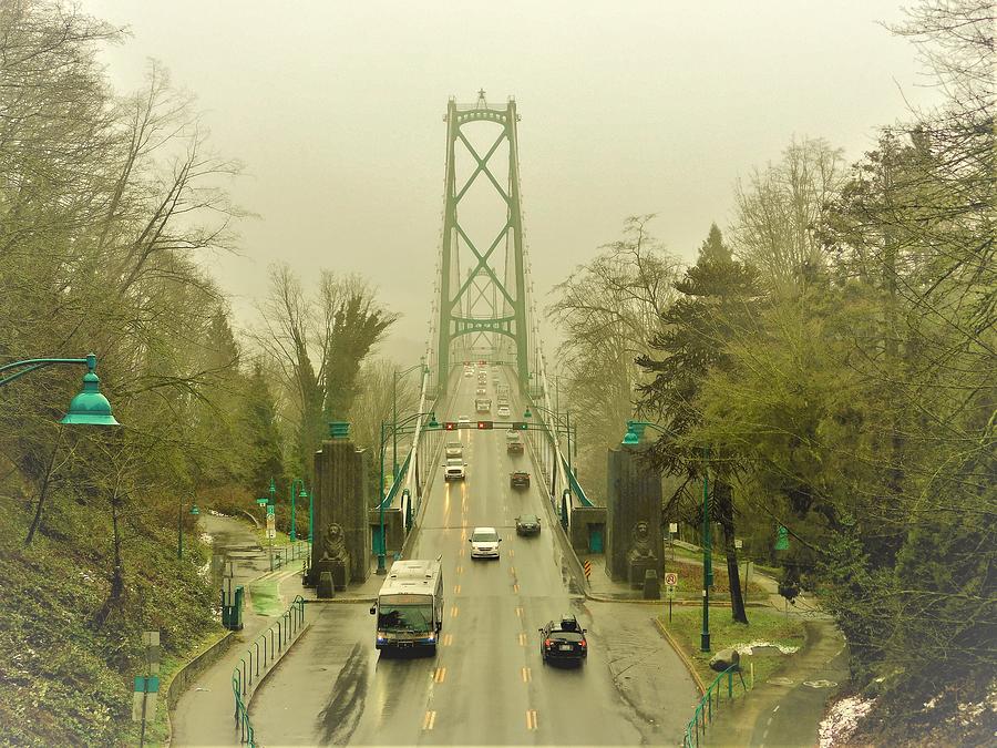- Lions Gate Bridge -Vancouver BC Photograph by THERESA Nye