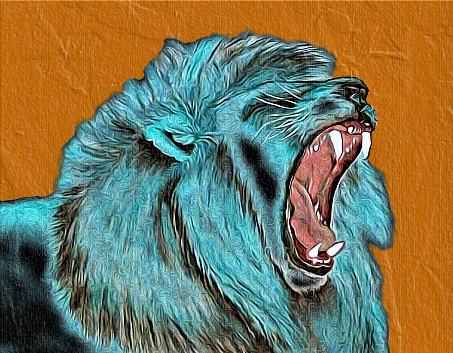 Lions Roar - Abstract Mixed Media by Ronald Mills