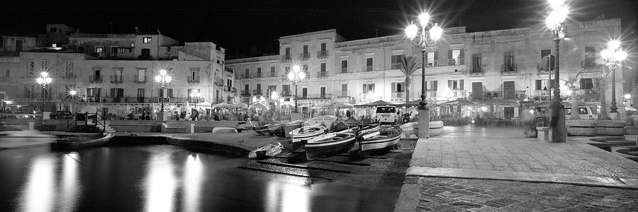 Liparis Island Italy Port Black and White Photograph by Sonny Ryse