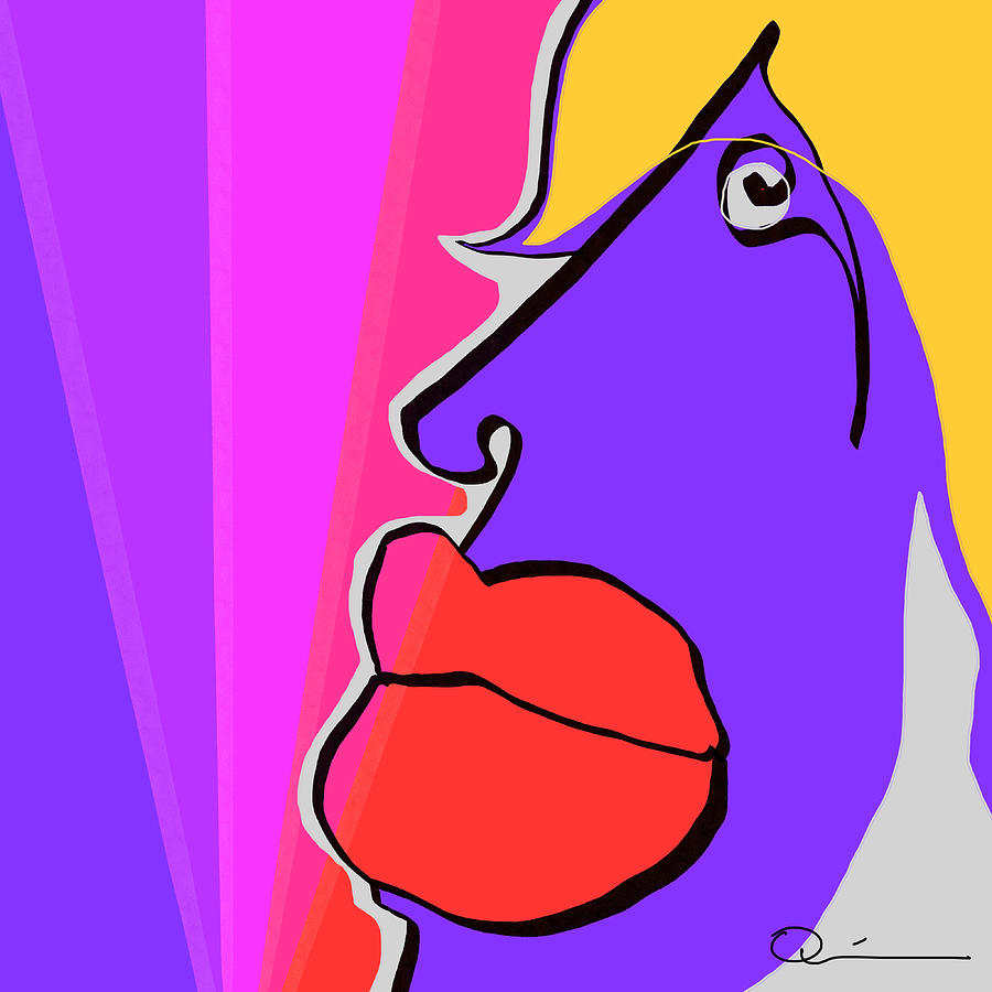 Lips 3 Digital Art by Jeffrey Quiros
