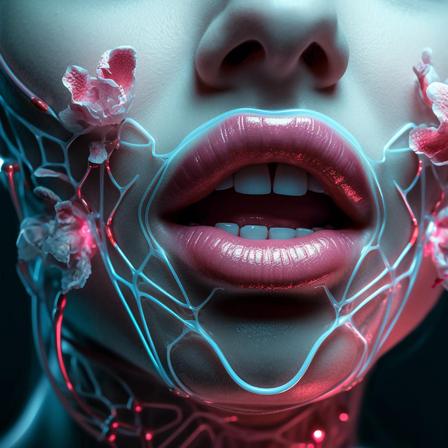 Lips 75 Digital Art by Sotiris Filippou Fine Art America