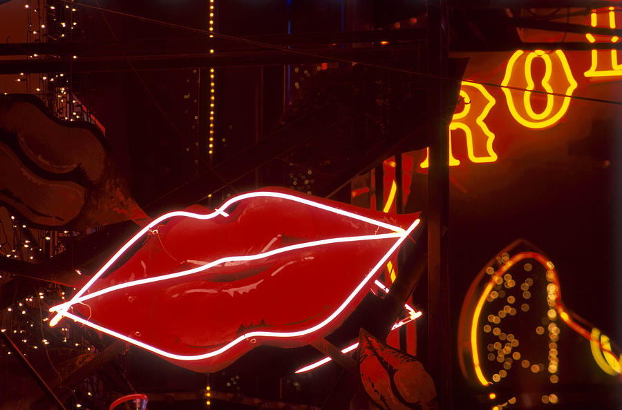 Lips neon sign, Pattaya, Thailand Photograph by Dallas and John Heaton