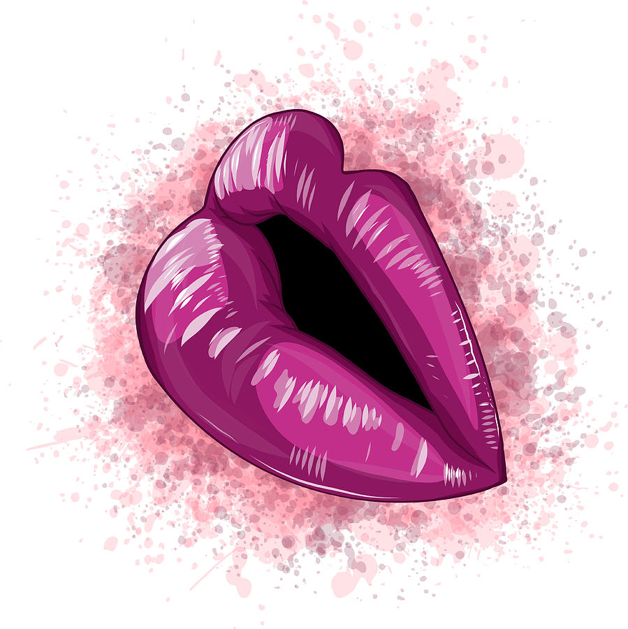 Rainbow Kiss, lipstick on pouty kissing lips, fashion art Digital Art by  Tina Lavoie - Pixels