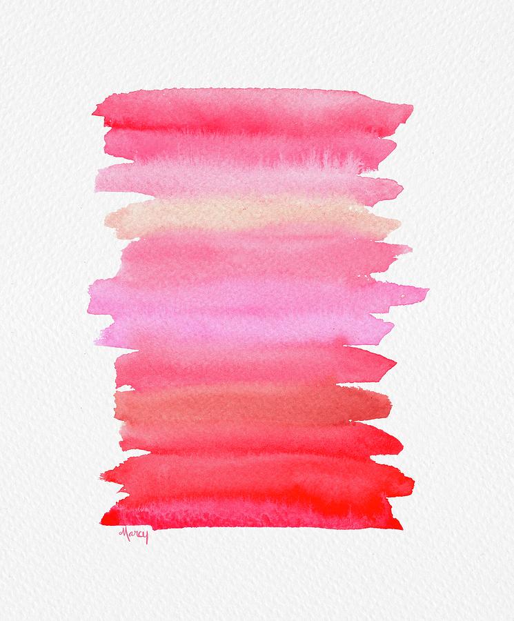 Lipstick Swatches Painting by Marcy Brennan