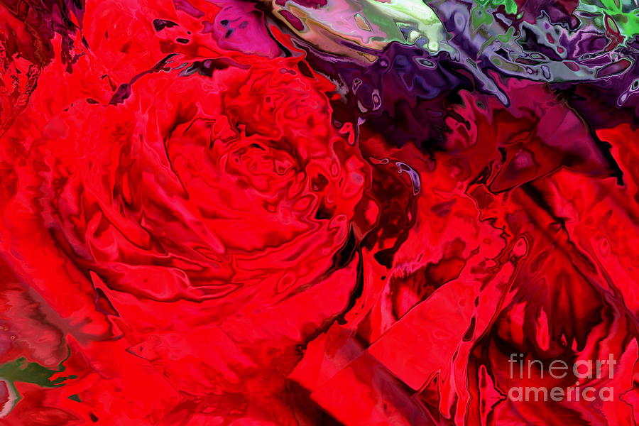 Liquid Rose in Red Photograph by Sea Change Vibes